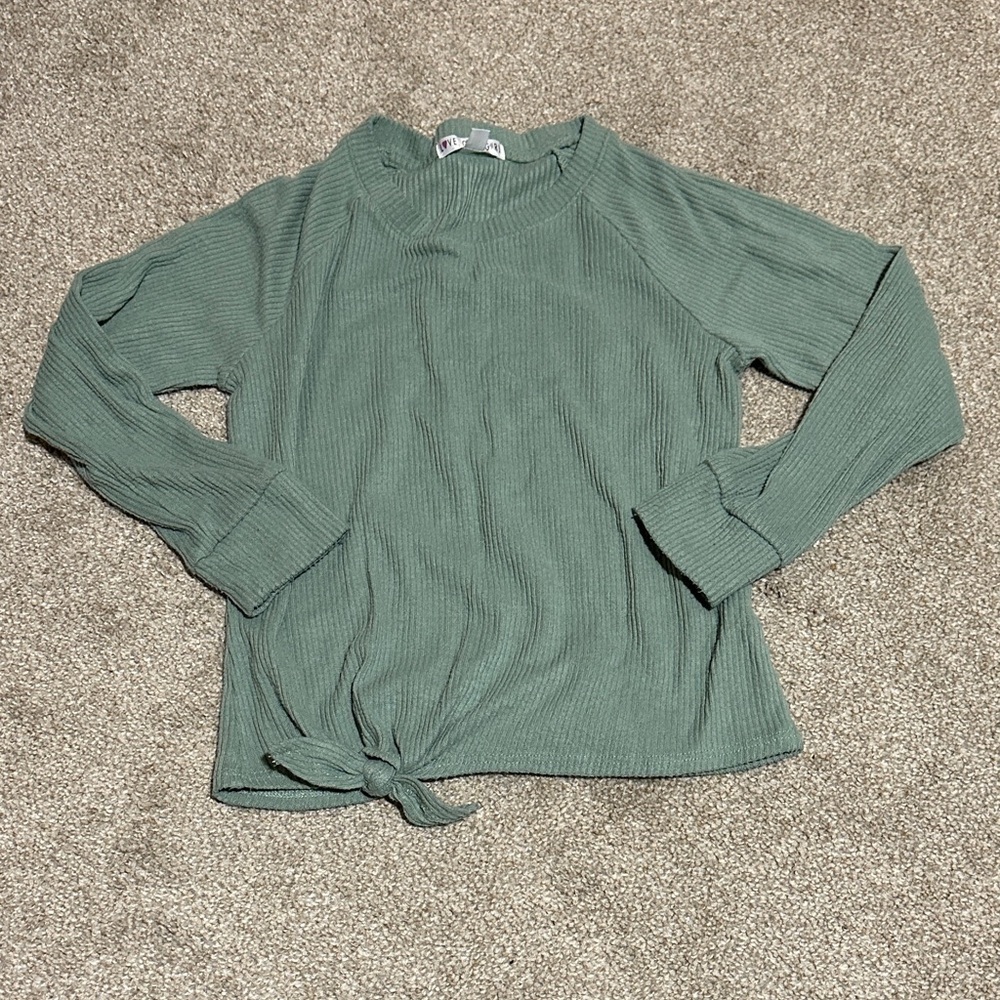 Love Glam Girl Ribbed Long Sleeve Top